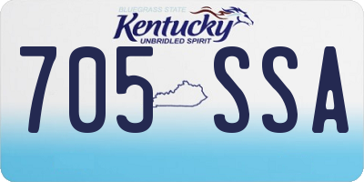 KY license plate 705SSA