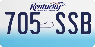 KY license plate 705SSB