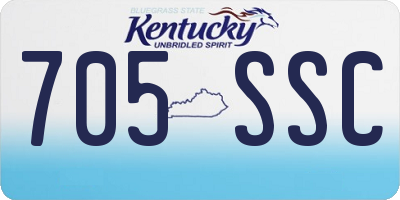 KY license plate 705SSC