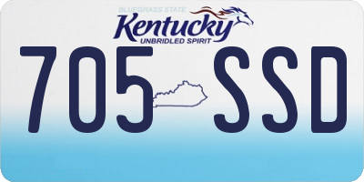 KY license plate 705SSD