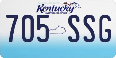 KY license plate 705SSG