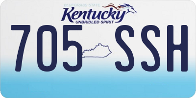 KY license plate 705SSH