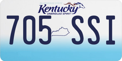 KY license plate 705SSI