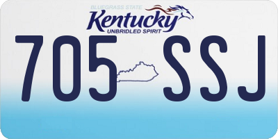 KY license plate 705SSJ