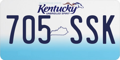 KY license plate 705SSK