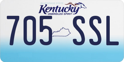 KY license plate 705SSL