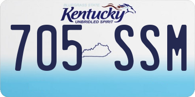 KY license plate 705SSM