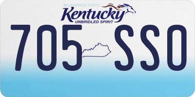 KY license plate 705SSO