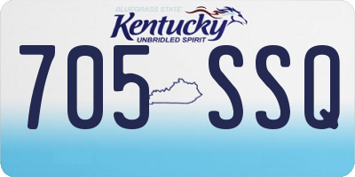 KY license plate 705SSQ