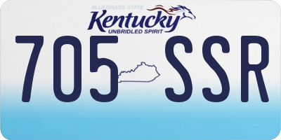 KY license plate 705SSR