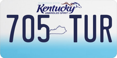 KY license plate 705TUR