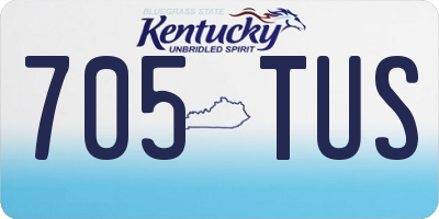 KY license plate 705TUS