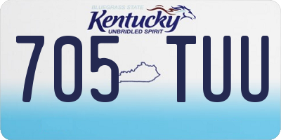 KY license plate 705TUU