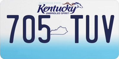 KY license plate 705TUV