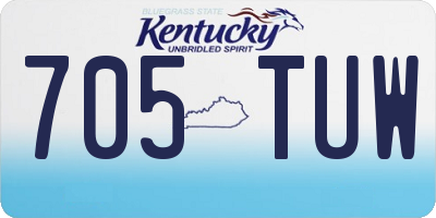KY license plate 705TUW