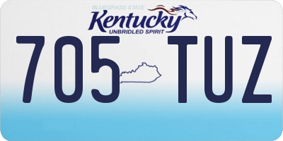 KY license plate 705TUZ
