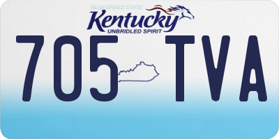 KY license plate 705TVA