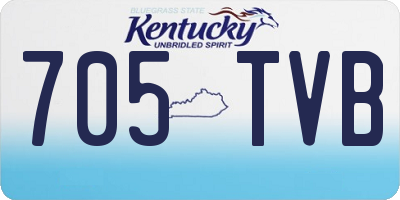 KY license plate 705TVB