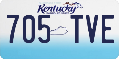 KY license plate 705TVE
