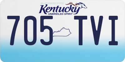 KY license plate 705TVI