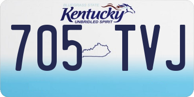 KY license plate 705TVJ
