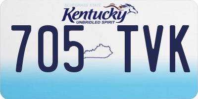 KY license plate 705TVK