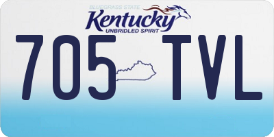 KY license plate 705TVL