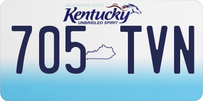 KY license plate 705TVN