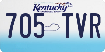 KY license plate 705TVR