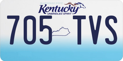 KY license plate 705TVS