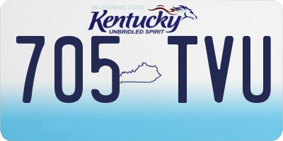 KY license plate 705TVU