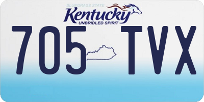 KY license plate 705TVX