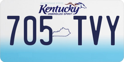 KY license plate 705TVY