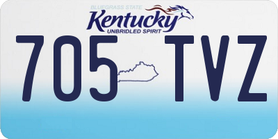 KY license plate 705TVZ