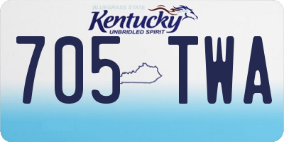 KY license plate 705TWA