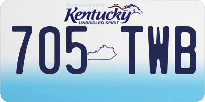 KY license plate 705TWB