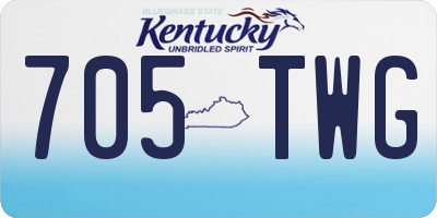 KY license plate 705TWG
