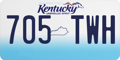 KY license plate 705TWH