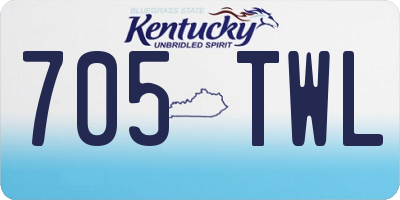KY license plate 705TWL