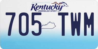 KY license plate 705TWM