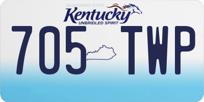 KY license plate 705TWP