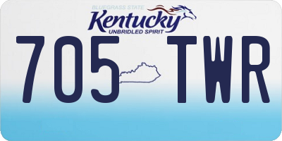 KY license plate 705TWR