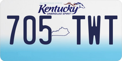 KY license plate 705TWT