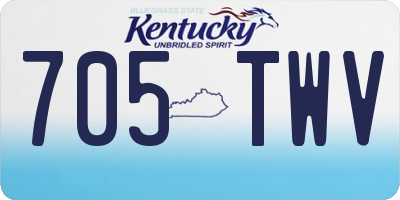 KY license plate 705TWV