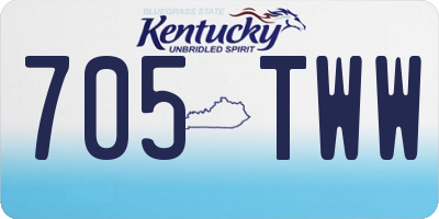KY license plate 705TWW