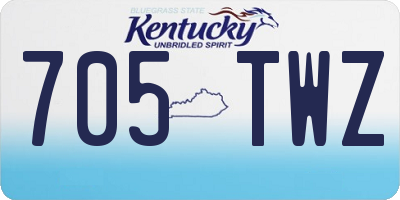 KY license plate 705TWZ