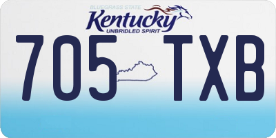 KY license plate 705TXB