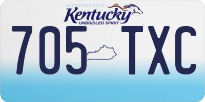 KY license plate 705TXC