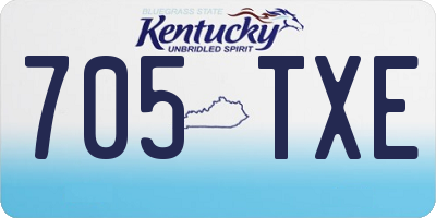 KY license plate 705TXE