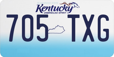 KY license plate 705TXG